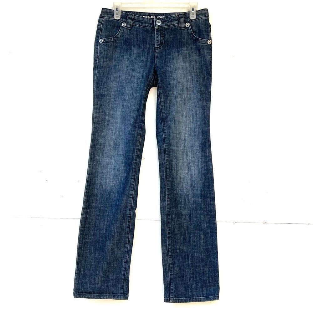 Michael Kors Mid Rise Straight Leg Jeans 2